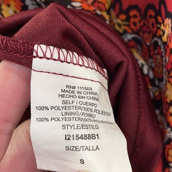 As U Wish Boho Mini Dress Red Print Paisley Print - Picture 7 of 8